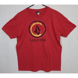 Mens Volcom Short Sleeve T Shirt Size  M Cotton Red Stone Vintage Hang Tag y2k